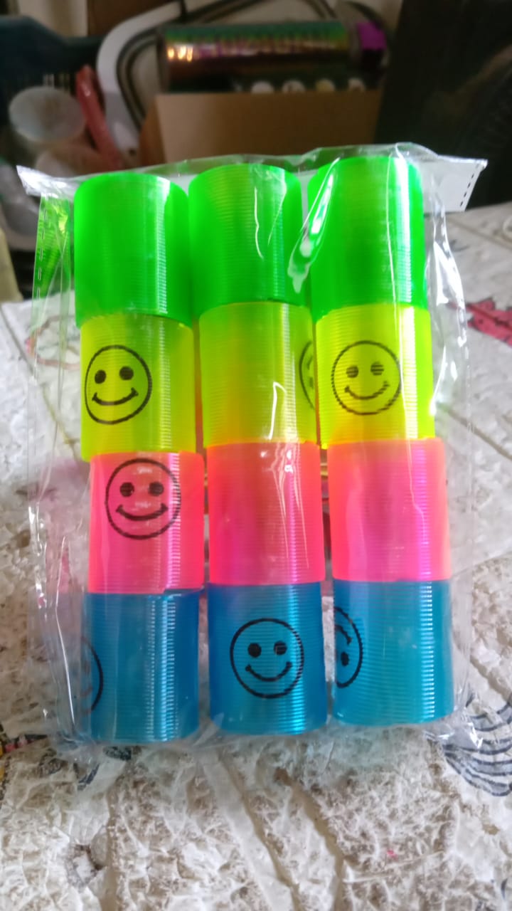 Multicolor Magic Smiley Spring, Spring Toys, Slinky, Slinky Spring Toy, Toy for Kids for Birthdays, Compact and Portable Easy to Carry (12 Pcs Set) - Bhavnagar Deodap