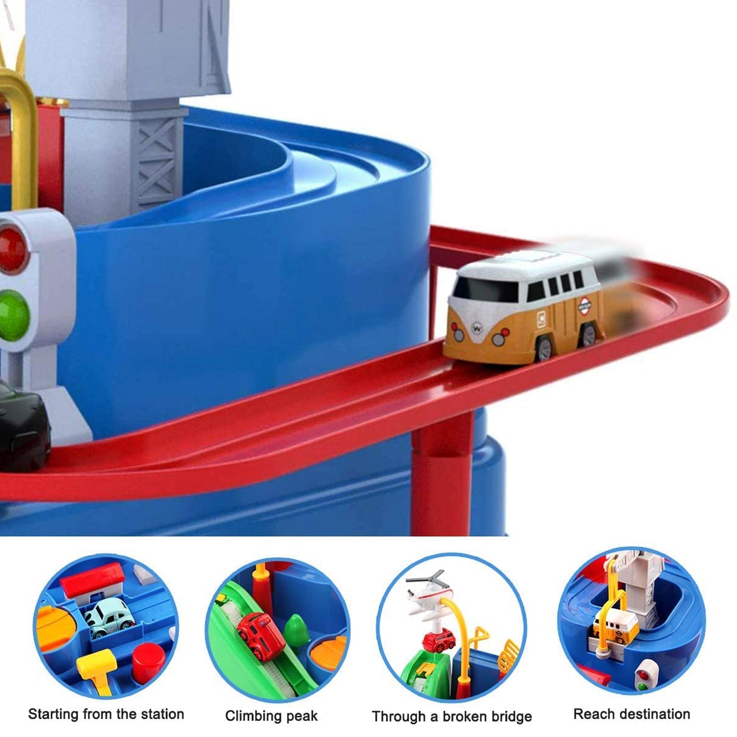 Car Adventure Toys, City Rescue Preschool Toy, Race Tracks for Boys, Parent-Child Interactive Kids Race Car Track Play sets (Adventure Toy) - Bhavnagar Deodap