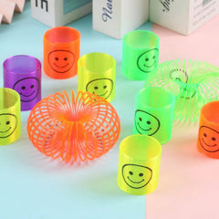 Multicolor Magic Smiley Spring, Spring Toys, Slinky, Slinky Spring Toy, Toy for Kids for Birthdays, Compact and Portable Easy to Carry (12 Pcs Set) - Bhavnagar Deodap