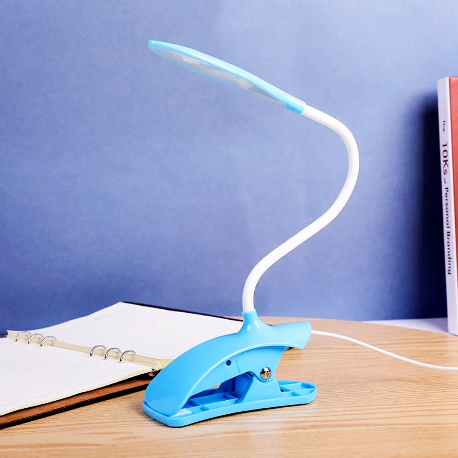 Desk Lamp Adjustable Gooseneck USB Rechargeable 3 modes of Lighting, Reading Lamp for Dorm White, Study Desk lamp Suitable for Girls College Bedroom Reading - Bhavnagar Deodap