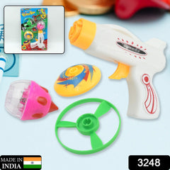 Flash & Sound Super Speed Spinner Gun Set for Kids (Battery Not Included / 1 Pc ) - Bhavnagar Deodap