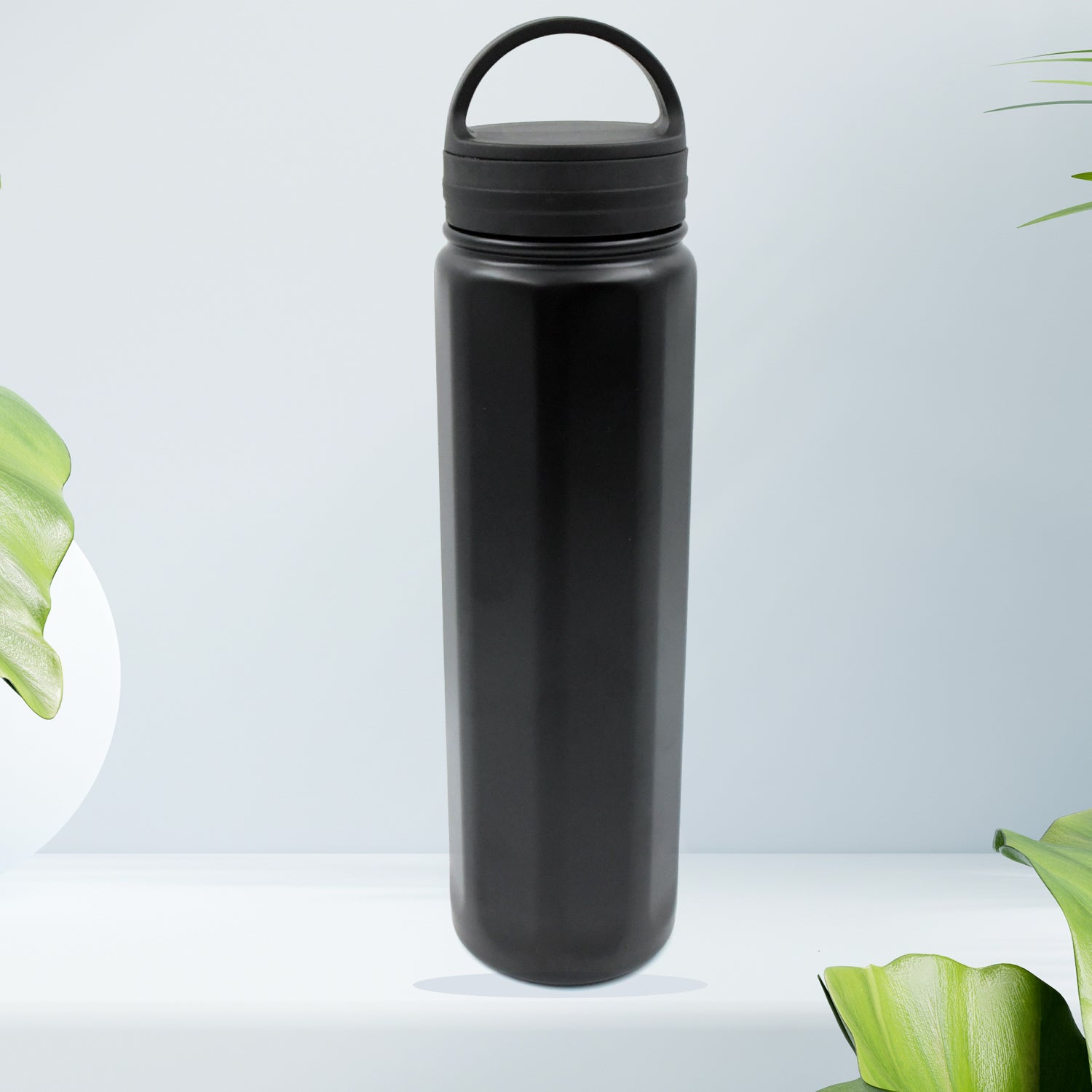 Vacuum Stainless Steel Water Bottle With Carry Handle, Fridge Water Bottle, Leak Proof, Rust Proof, Cold & Hot | Leak Proof | Office Bottle | Gym | Home | Kitchen | Hiking | Trekking | Travel Bottle (550 ML ) - Bhavnagar Deodap