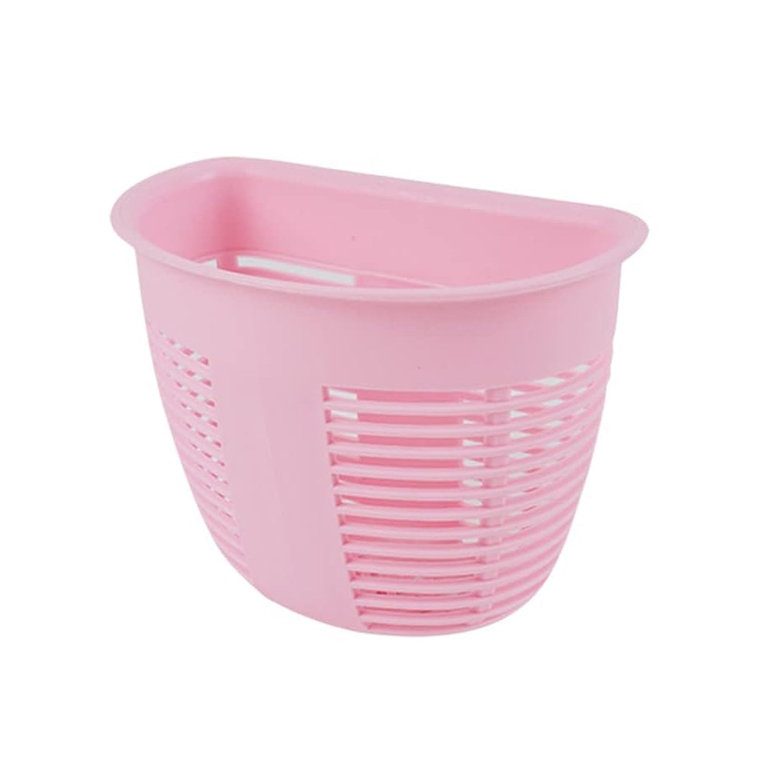 Hanging Plastic Storage Basket, Adhesive Wall Mounted Organizer Box Make Up Holder Shelf Bathroom Wall Basket Punch Free Drain Basket for Kitchen Bathroom, Wall Type Storage Basket (1 Pc) - Bhavnagar Deodap