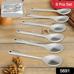 MULTIPURPOSE SILICONE SPOON, SILICONE BASTING SPOON NON-STICK KITCHEN UTENSILS HOUSEHOLD GADGETS HEAT-RESISTANT NON STICK SPOONS KITCHEN COOKWARE ITEMS FOR COOKING AND BAKING (6 Pc Set) - Bhavnagar Deodap