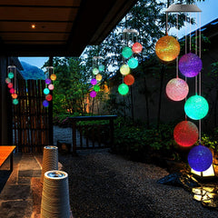 Solar Crystal Ball , Color Changing Solar Powered LED Hanging Light Mobile for Patio Yard Garden Home Outdoor Night Decor, Gifts - Bhavnagar Deodap