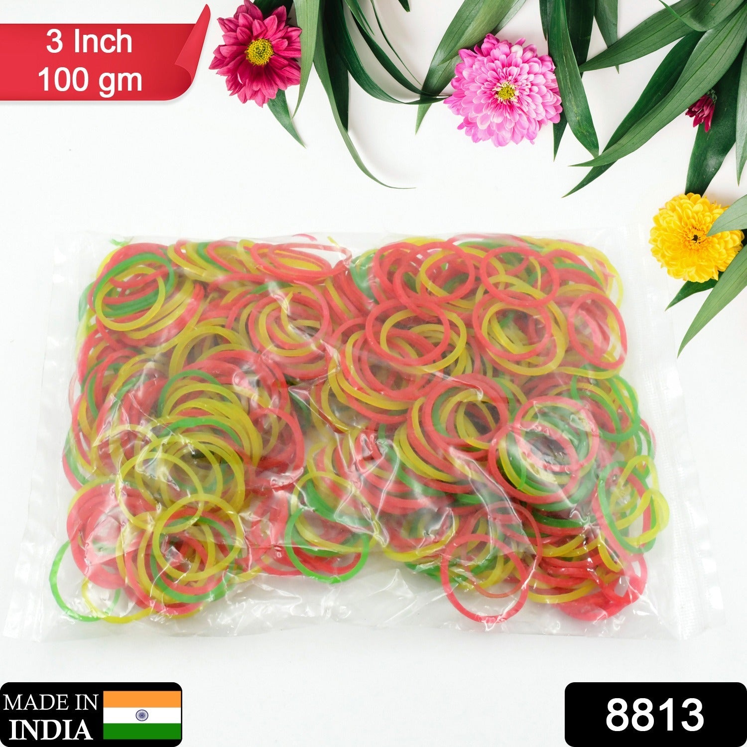 Strong & Reusable Rubber Bands: Multicolor for Office, Home & School - Bhavnagar Deodap