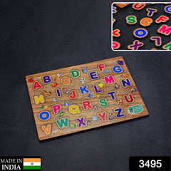 3495 Wooden Capital Alphabets Letters Learning Educational Puzzle Toy for Kids. Amd-