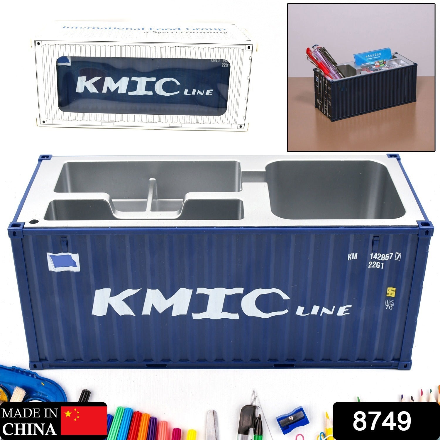 Shipping Container Pen Holder Shipping Container Model Pen Name Cardholder Simulated Container Model For Business Gift - Bhavnagar Deodap