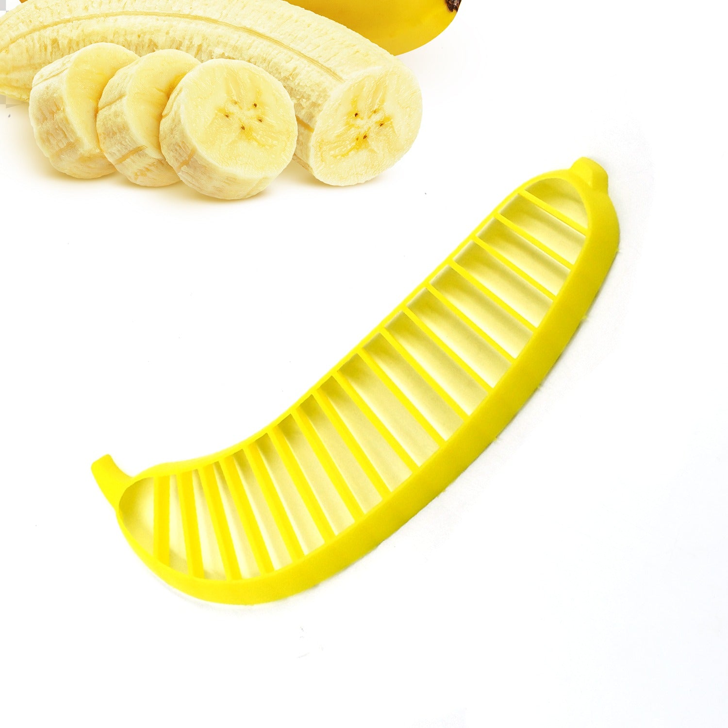 Banana Slicer- Perfect for Fruit Salads Handle Plastic Banana Fruit Slicer Cutter Chopper - Bhavnagar Deodap