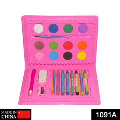 1091A Coloring Combo Colors Box Color Pencil, Crayons, Water Color, Sketch Pens (Set of 24) 