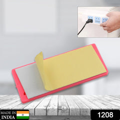 Self Adhesive No Hole Wall Mount, Reusable, Non Residue Plug Organizer  For Home Office & Multiuse Device - Bhavnagar Deodap