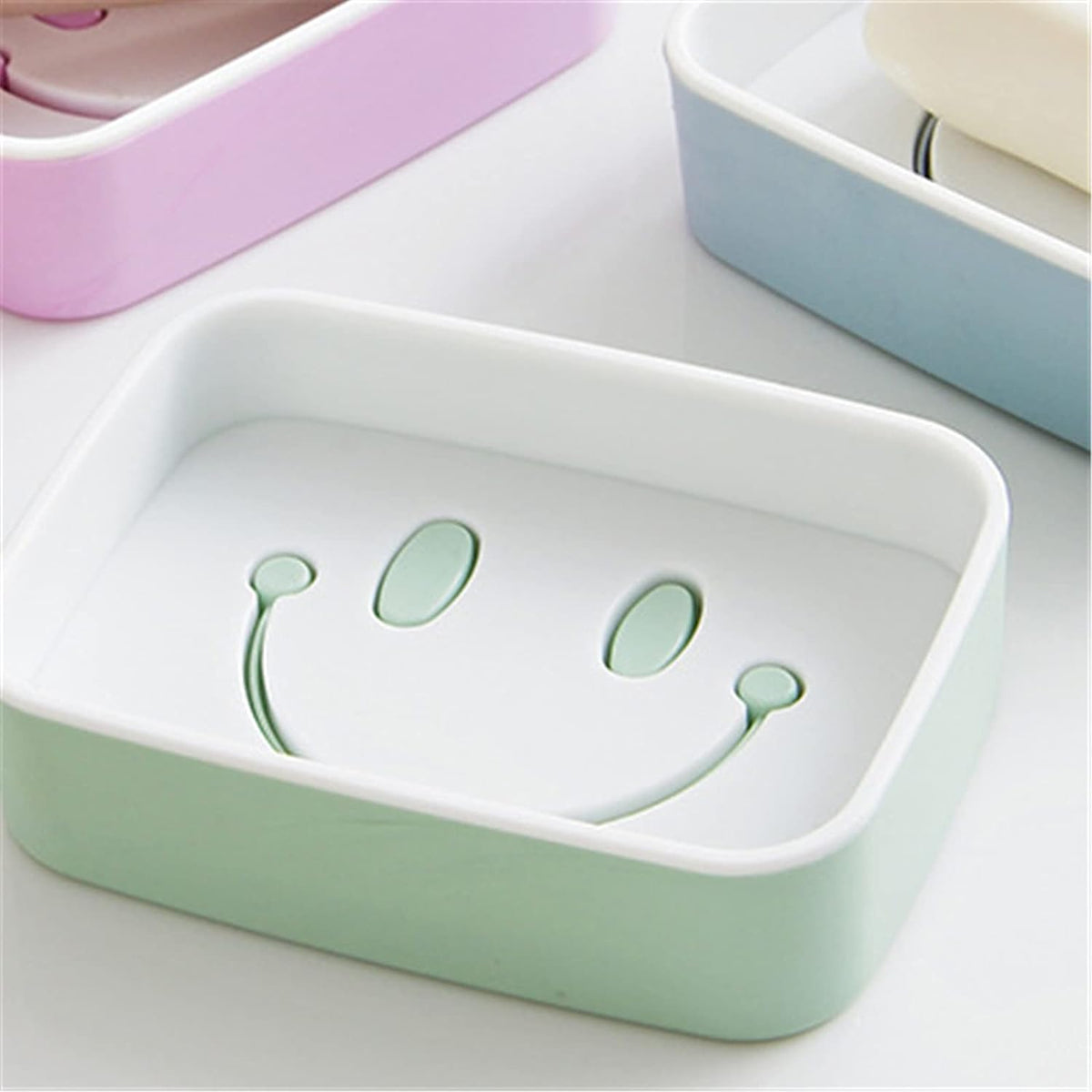 Soap Dish with Drain Soap Holder, Soap Saver Easy Cleaning, Soap Tray for Shower Bathroom Kitchen (1 Pc) - Bhavnagar Deodap