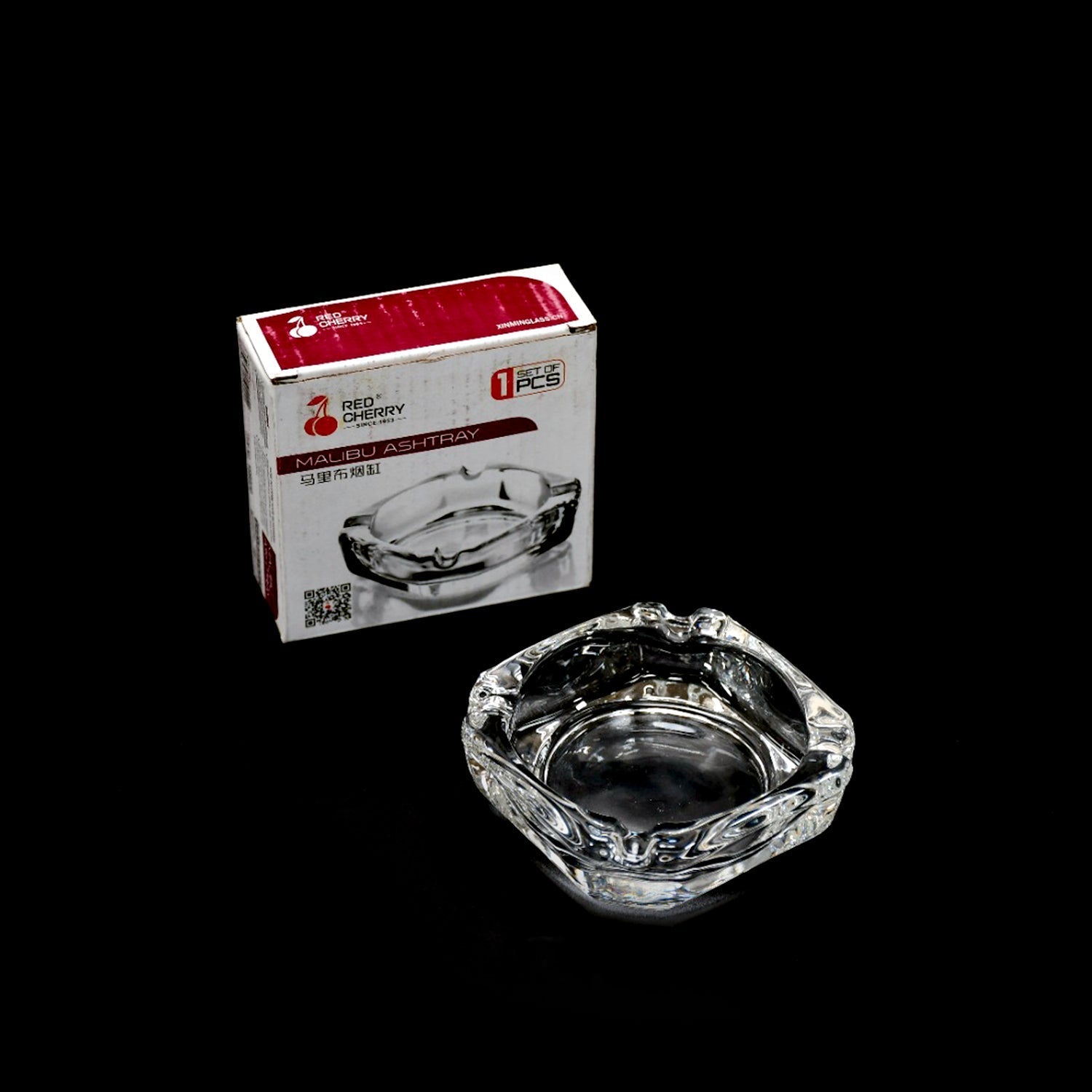 Glass Brunswick Crystal Quality Cigar Cigarette Ashtray Round Tabletop for Home Office Indoor Outdoor Home Decor - Bhavnagar Deodap