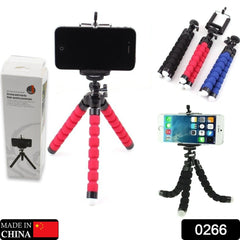 Portable Mini Octopus Tripod Stand with Phone Holder for Live Selfie, Mobile Phone Portable and Adjustable Stent - Bhavnagar Deodap