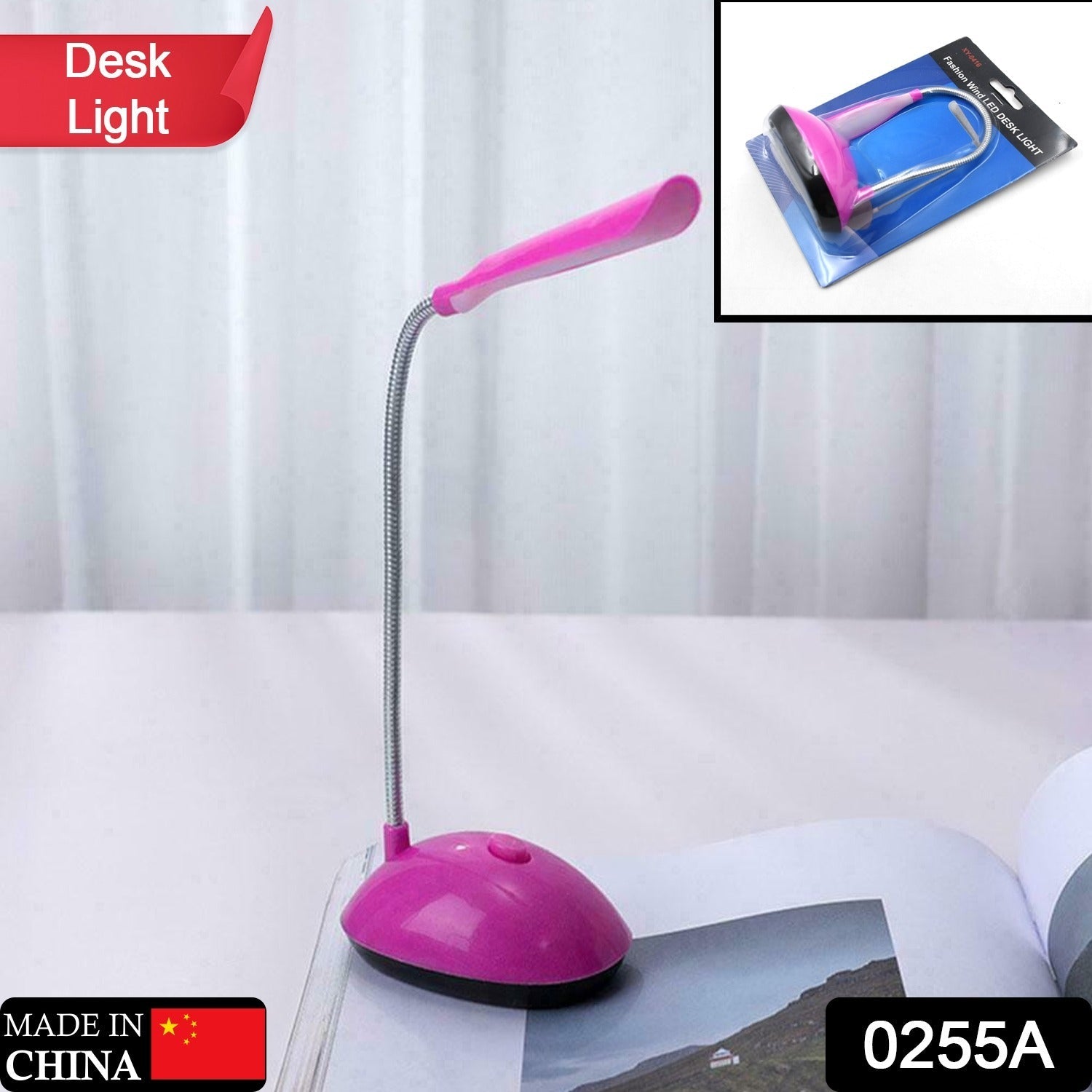 Fashion Wind LED Desk Light, LED Lamps Button Control, Portable Flexible Neck Eye-Caring Table Reading Lights for Reading / Relaxation / Bedtime - Bhavnagar Deodap