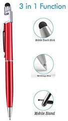 3 in 1 Ballpoint Function Stylus Pen with Mobile Stand - Bhavnagar Deodap