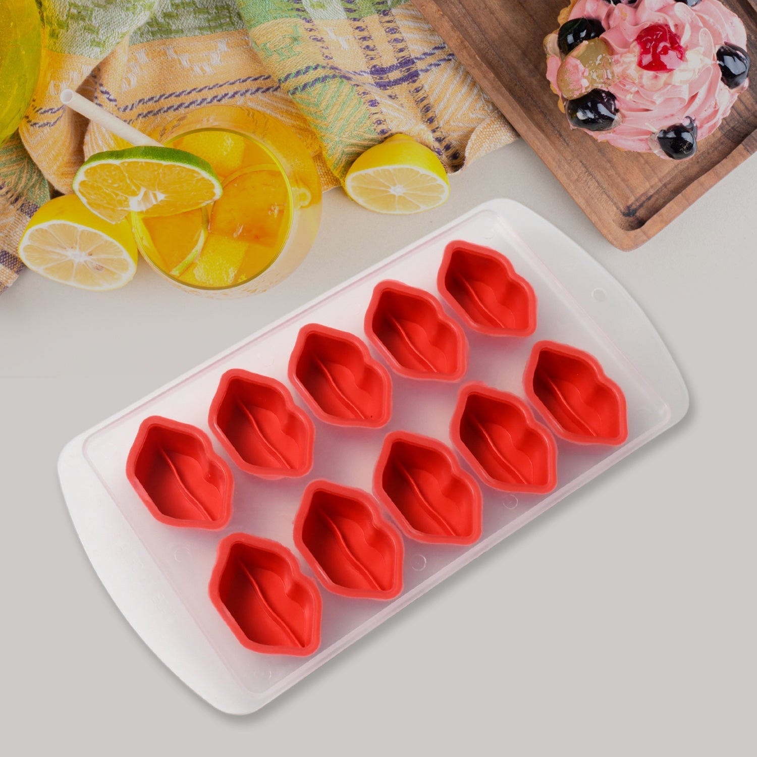 Silicone Mold Ice Cube Tray Creative Sweet Multi Type Ice Tray Buckets, Ice Cube Trays Multi Fruit Shape Ice Tray (1 Pc) - Bhavnagar Deodap