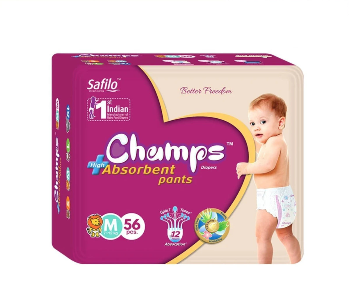 Premium Champs High Absorbent Pant Style Diaper (Small Size / 42 Pcs) - Bhavnagar Deodap