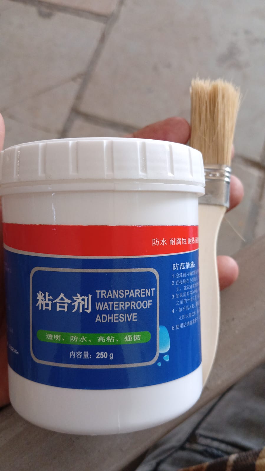 Transparent Waterproof Glue 250g with Brush, Leakage Protection Outdoor Bathroom Wall Tile Window Roof, Anti-Leakage Agent, sealant glue, Roof Sealant Waterproof Gel - Bhavnagar Deodap