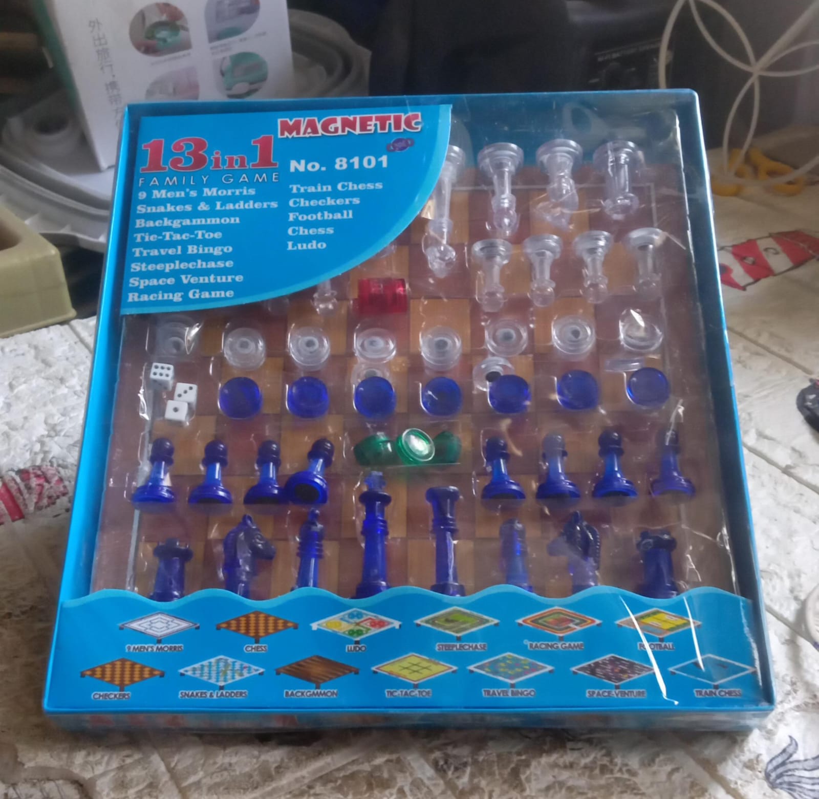 13 in 1 Family Board Game Chess, Snakes & Ladders, Ludo, Tic-Tac-Toe, Checkers, Travel Bingo, Football, Space Venture, Steeplechase Set for Kids - Bhavnagar Deodap