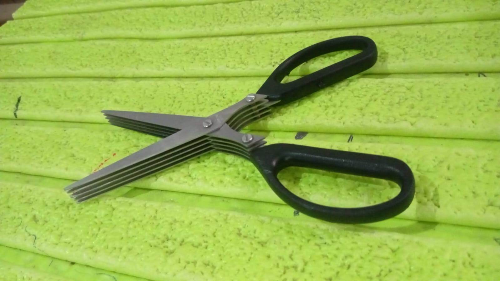 Multifunction Vegetable Stainless Steel Herbs Scissor with 5 Blades (1 Pc) - Bhavnagar Deodap