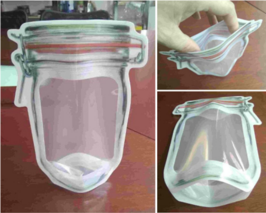 Reusable Airtight Seal Plastic Food Storage Mason Jar Zipper (500ml) - Bhavnagar Deodap