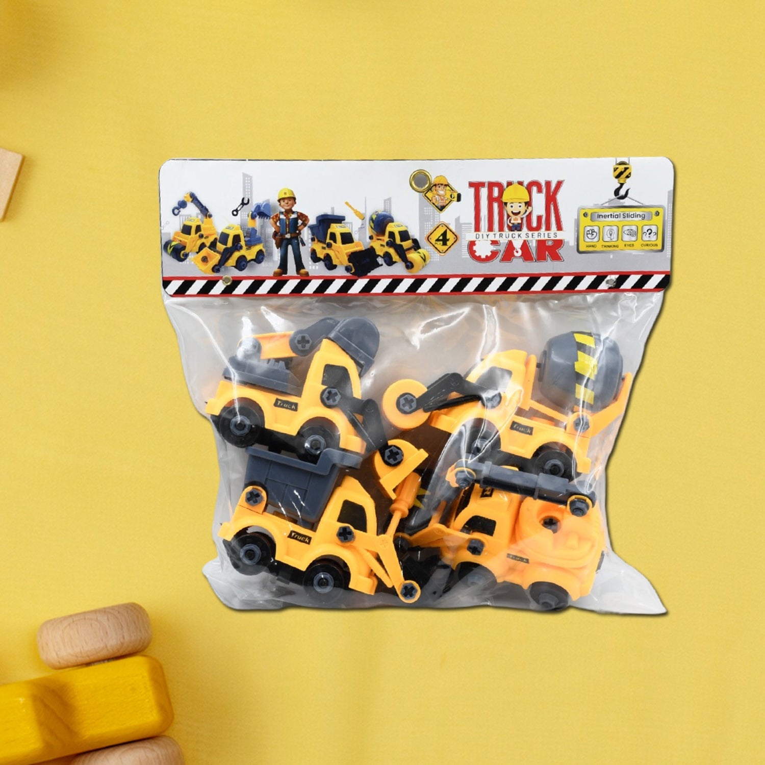 Engineering vehicles Nut Assembly Vehicle Toy, DIY Nut Assembly Vehicle Model Toy Highly Simulation Children Kids Car Model Toy Set (4 Pc Set) - Bhavnagar Deodap