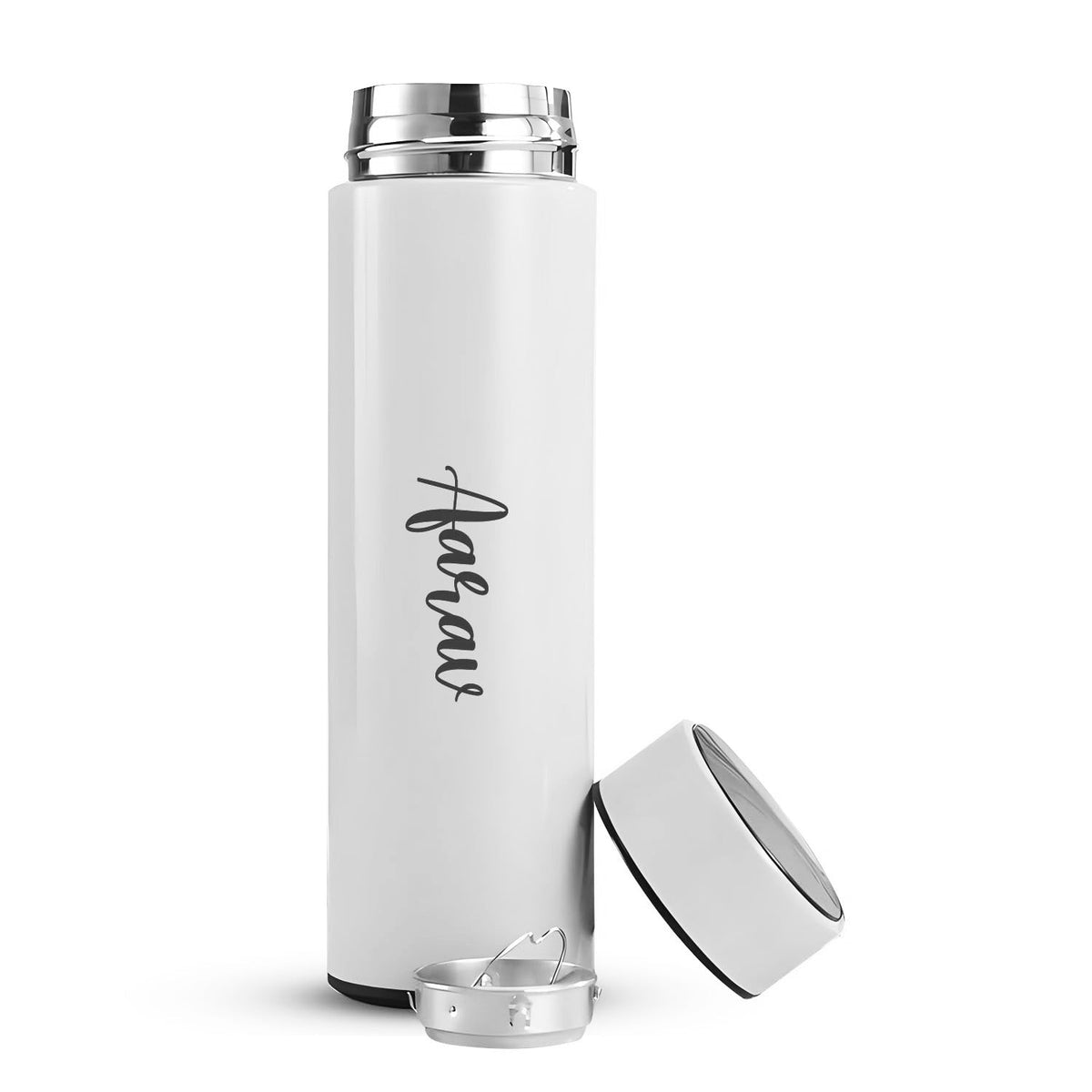 Customized/Personalized Stainless Steel Smart Water Bottle with Smart LCD Temperature Touch | Gifting Custom Name Water Bottle | Gifts for Boyfriend/Girlfriend/Employee | 500ML - Bhavnagar Deodap