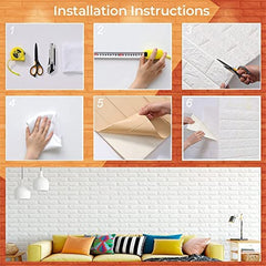 Stylish 3D Foam Wallpaper Panels for Living Room, Bedroom, Furniture & Doors - Bhavnagar Deodap