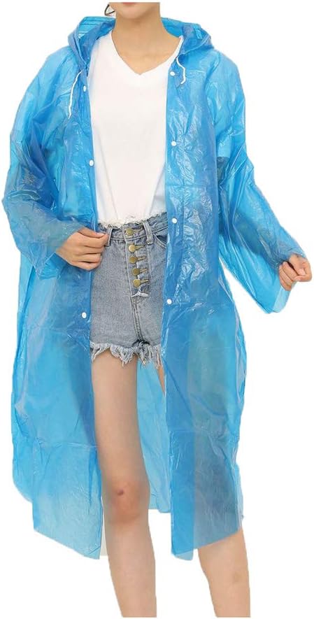 Portable Adult Rain Coat, Raincoat Waterproof Button Cardigan Portable Raincoat  Adult Outdoor Traveling Plastic Material Raincoat/Rain wear/Rain Suit for Outdoor Accessory (1pc) - Bhavnagar Deodap