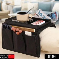 Sofa Arm Rest Hanging Storage Bag, Storage Bag for Sofa Ideal for Sorting Magazines iPad Books (Black) - Bhavnagar Deodap