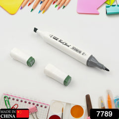 Dual Tip Marker, Pens Double Ended Perfect for Drawing, Shading ,Sketching ,Designing ,Outlining ,Illustrating And Drawing For Kids & Adult, Card Making Classroom Use (1 Pc) - Bhavnagar Deodap