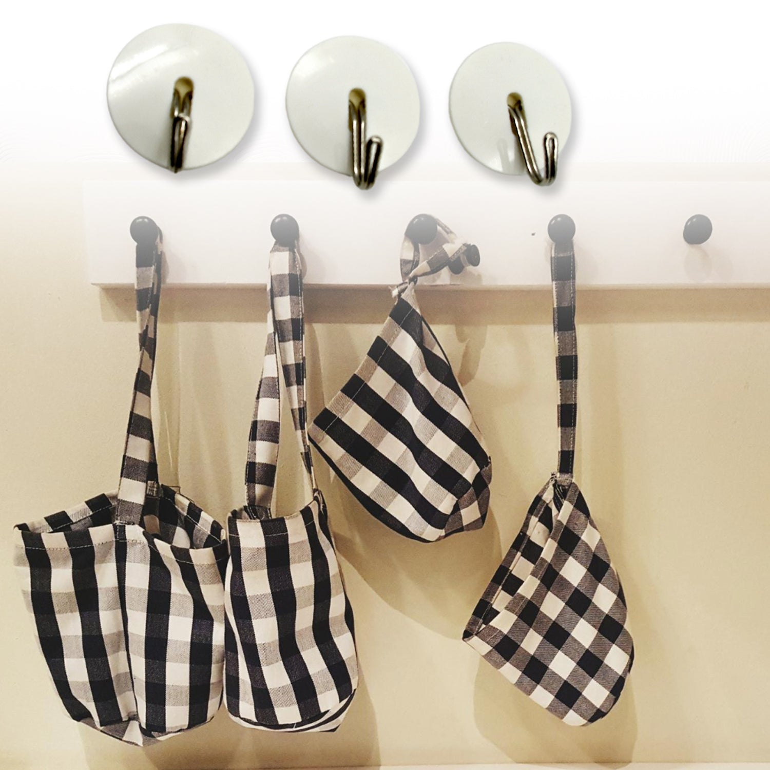 Strong Self-Adhesive Hooks (2 Pc): Heavy Duty, Waterproof, All-Purpose - Bhavnagar Deodap