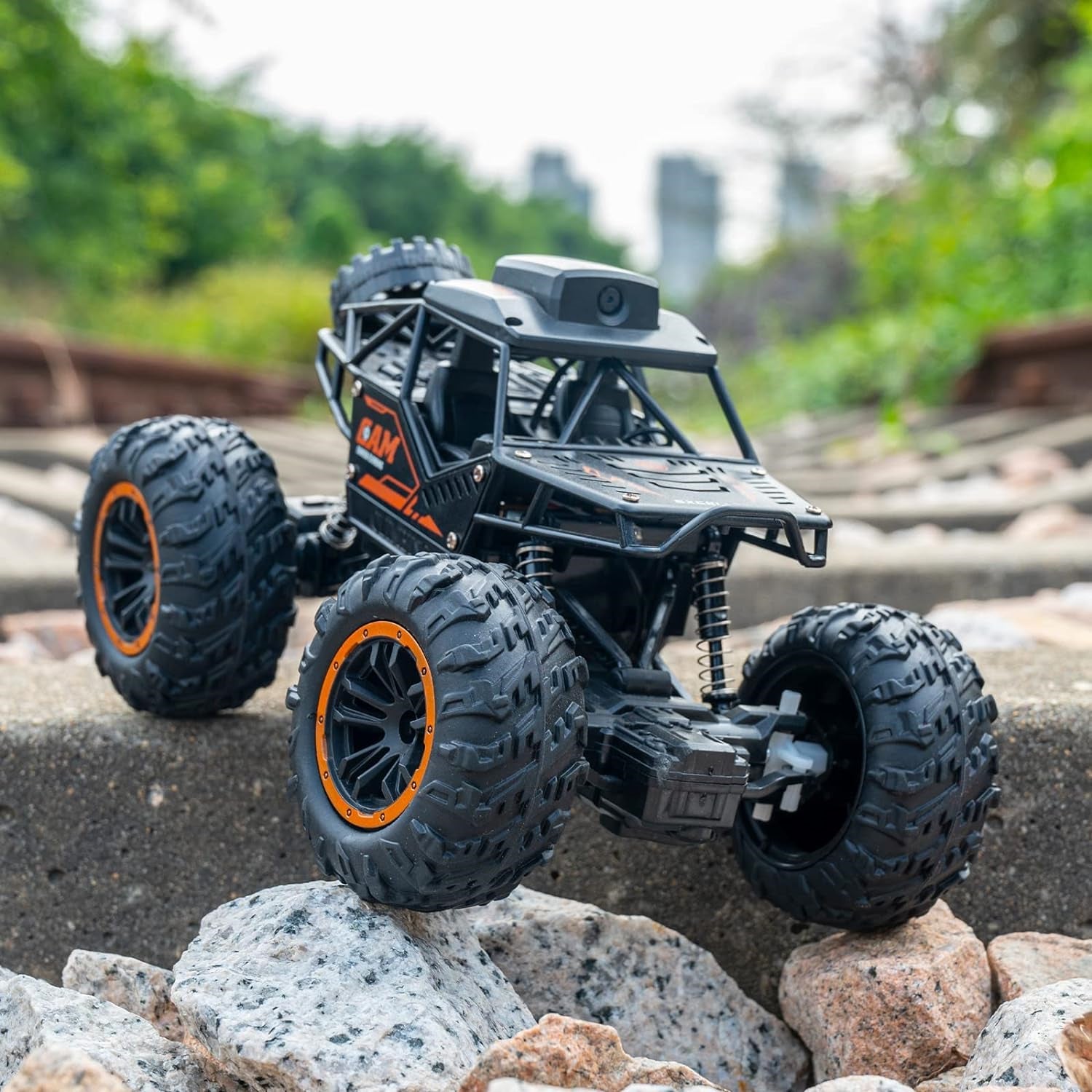 Remote Control Car with Camera Off-Road Remote Control Truck Monster Trucks for Boys 8-12 Birthday Gift For Kids Adults Gift For Boys And Girls HD Camera Rock Crawler Monster Truck Toy - Bhavnagar Deodap