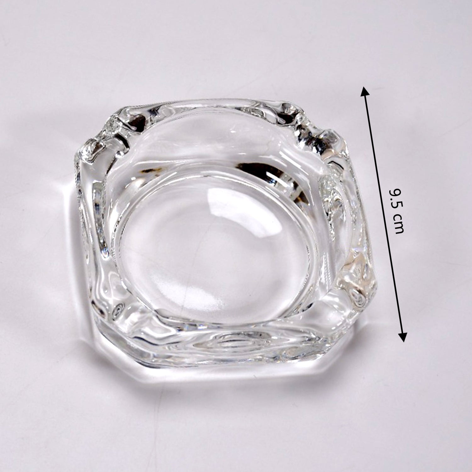 Glass Brunswick Crystal Quality Cigar Cigarette Ashtray Round Tabletop for Home Office Indoor Outdoor Home Decor - Bhavnagar Deodap