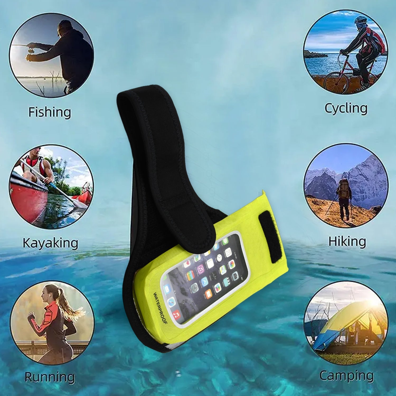 Sports Wrist Bag Running Arm Band Running Armband Phone Arm Pouch Case Cellphone Arm Band Phone Arm Case Holder Sports Phone Armbands Running Phone Holder (1 Pc) - Bhavnagar Deodap