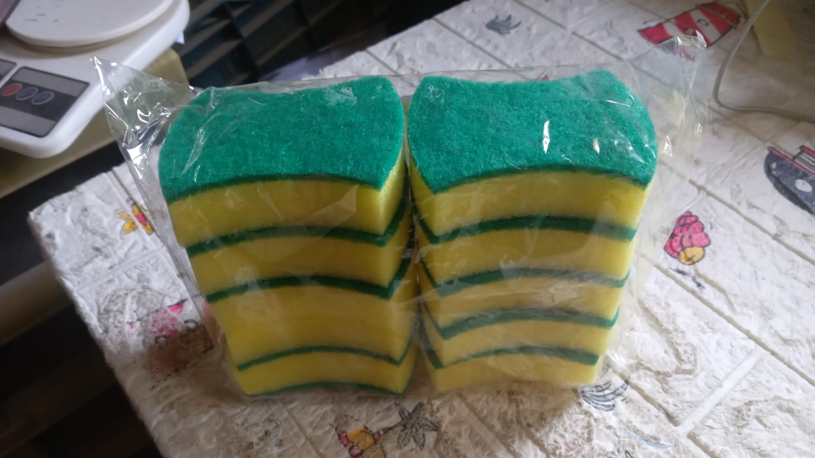 Heavy Duty Scrub Sponge, Non-Scratch Super Absorbent Cleaning Kitchen Sponges, Sponge Scourers Multi-Use for Kitchen, Bathroom, Furniture, Dishes & Steel Wash - Bhavnagar Deodap