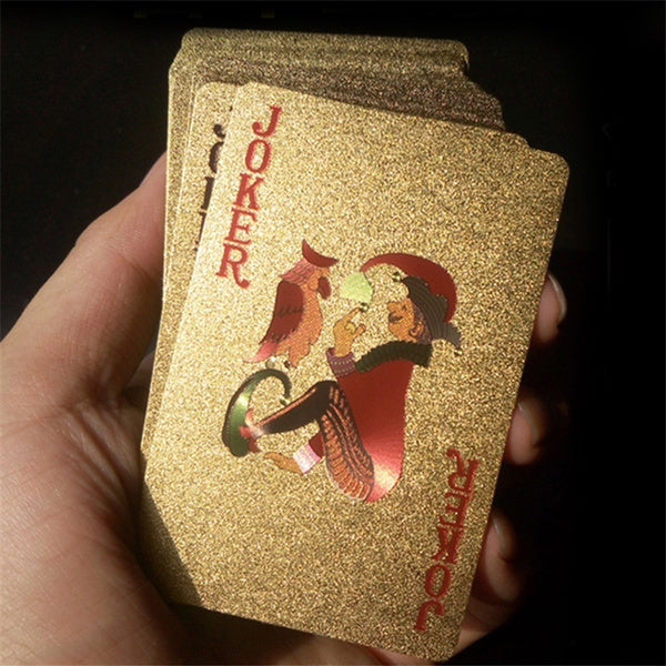 Gold Plated Poker Playing Cards (Golden) - Bhavnagar Deodap