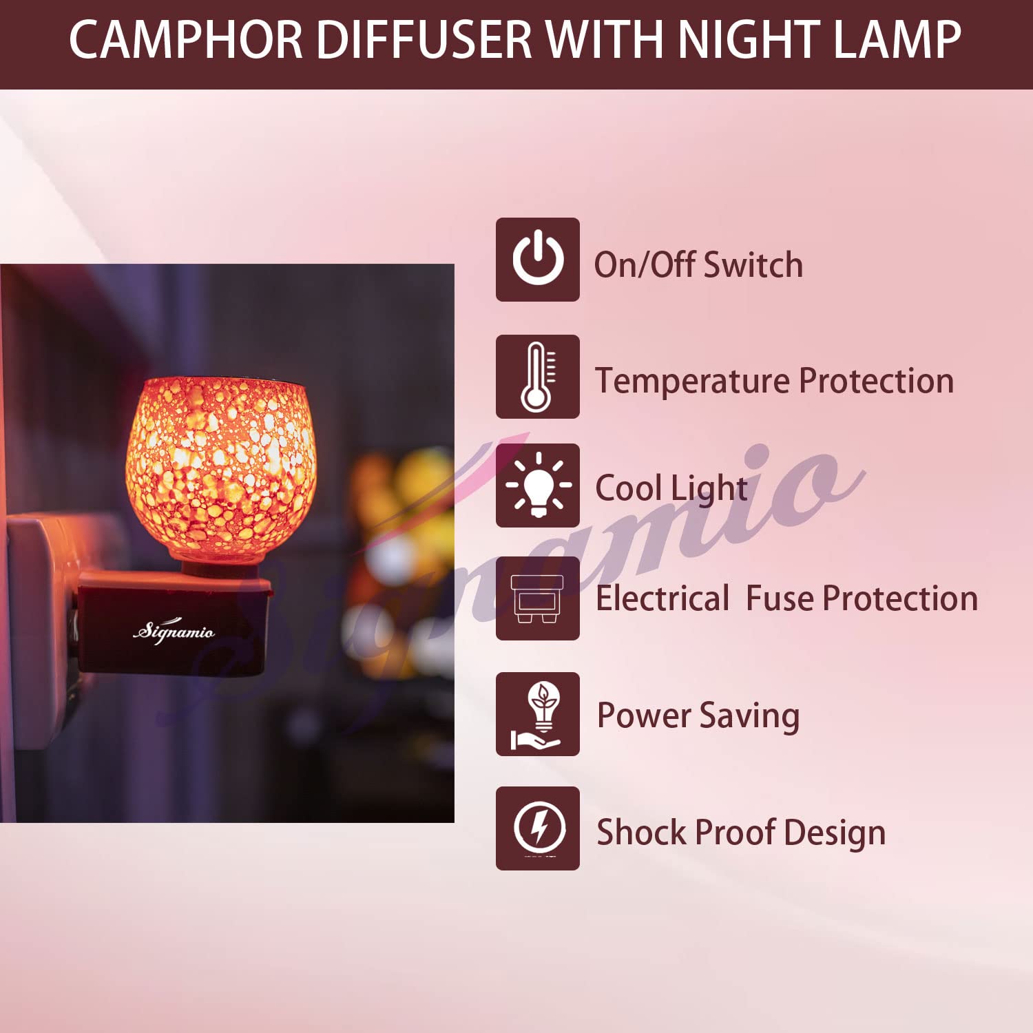 Multipurpose Incense Aroma Dhoop Karpur Kapoor Dani Camphor Burner Diffuser Machine Stand Electrical Night Lamp for Home,Office - Bhavnagar Deodap