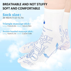 Reflexology Socks with Amber Acupuncture Point Massage Stick Reflexology Ankle Socks for Trigger Point Massage Women Therapeutic Socks for Relaxation - Bhavnagar Deodap