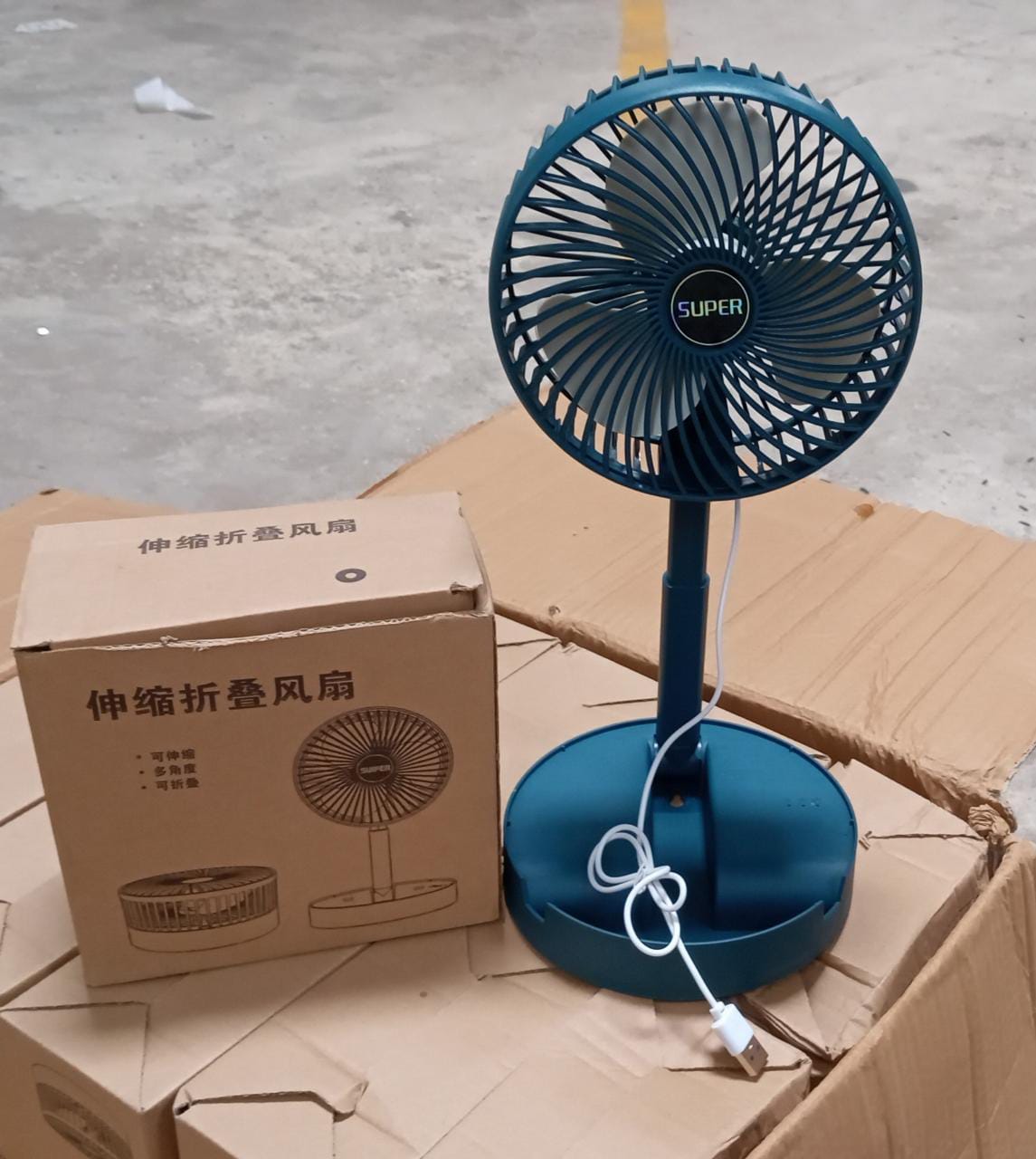 Telescopic Electric Desktop Fan, Height Adjustable, Foldable & Portable for Travel/Carry | Silent Table Top Personal Fan for Bedside, Office Table (Battery Not Include) - Bhavnagar Deodap