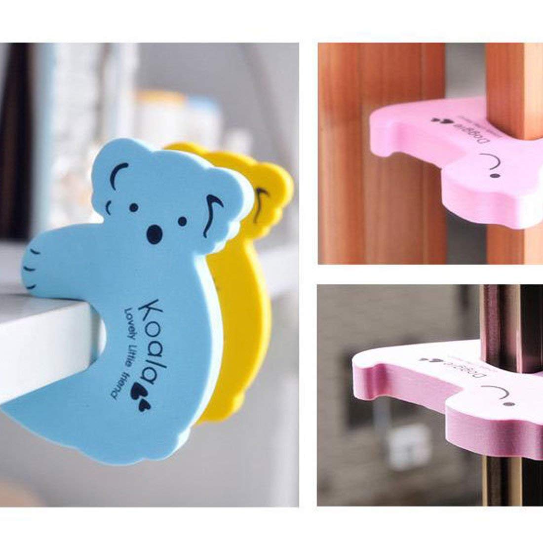 Animal Shape Door Stopper Lock Safety Guard, Kids Safety and Protection Finger Pich Door Guard, Baby Safety Cute Animal Security Door Stopper (2pc Set) - Bhavnagar Deodap