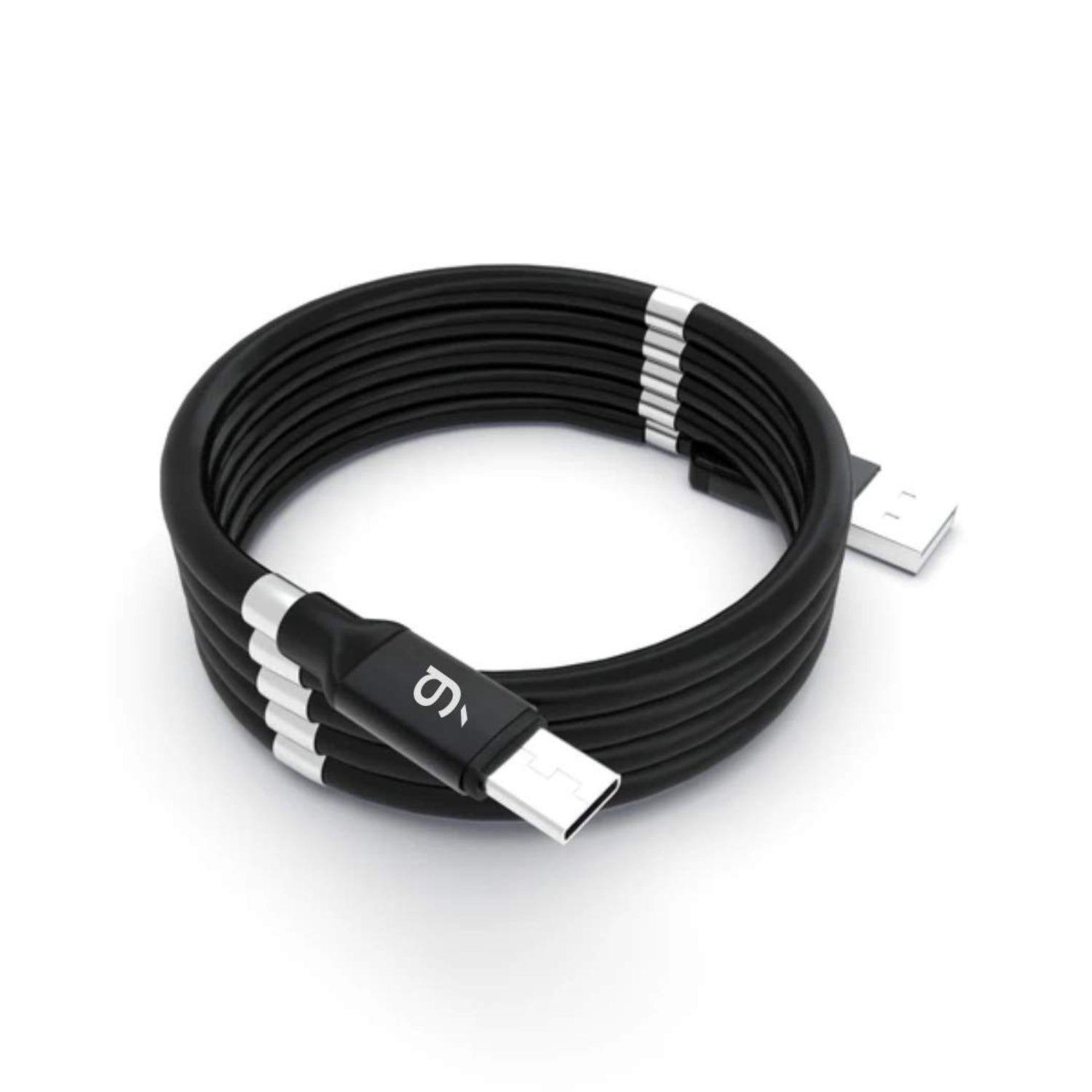 USB Cable, Charging Cable 3A Fast Charge and Sync Most Stunning Charging Cable, Magnetic Charging Cable Charging Cable for Phone (Compatible with (No More Messy Cables in Car & Home), (120 CM), ( Black), One Cable) - Bhavnagar Deodap