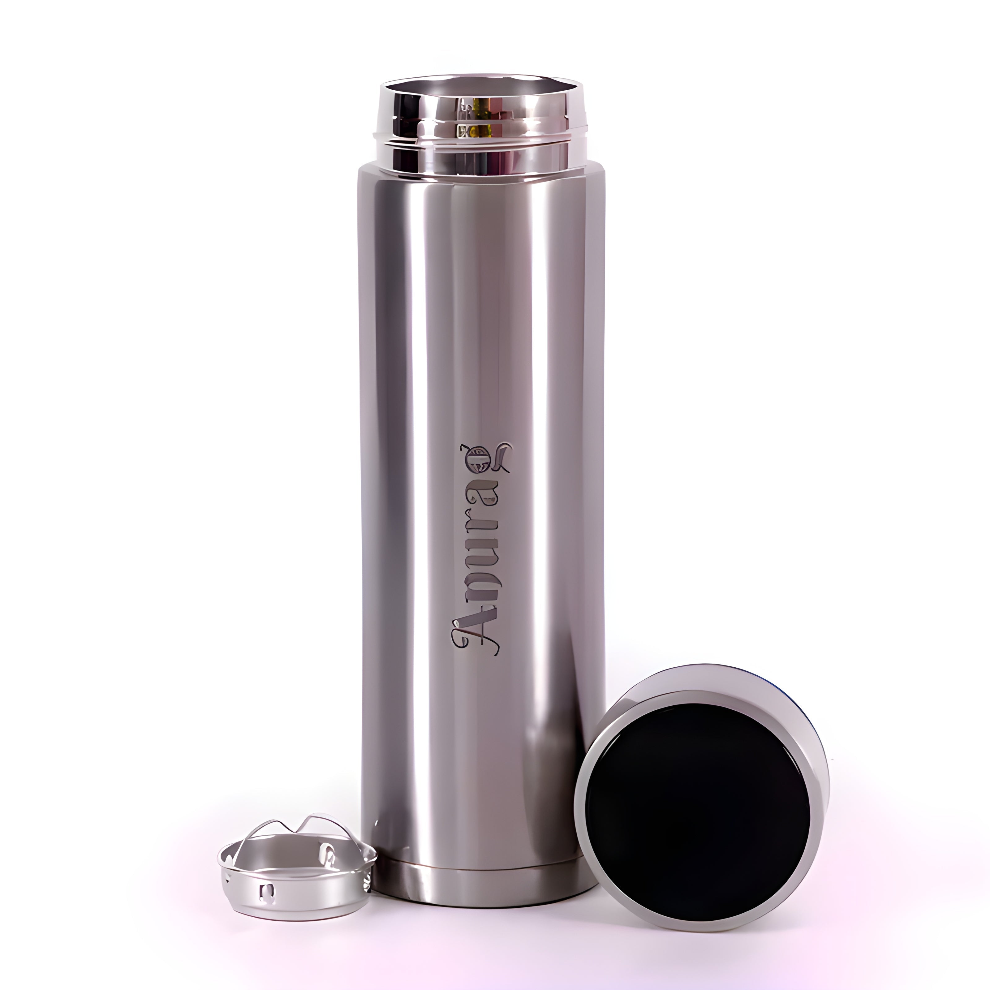 Customized/Personalized Stainless Steel Smart Water Bottle with Smart LCD Temperature Touch | Gifting Custom Name Water Bottle | Gifts for Boyfriend/Girlfriend/Employee | 500ML - Bhavnagar Deodap