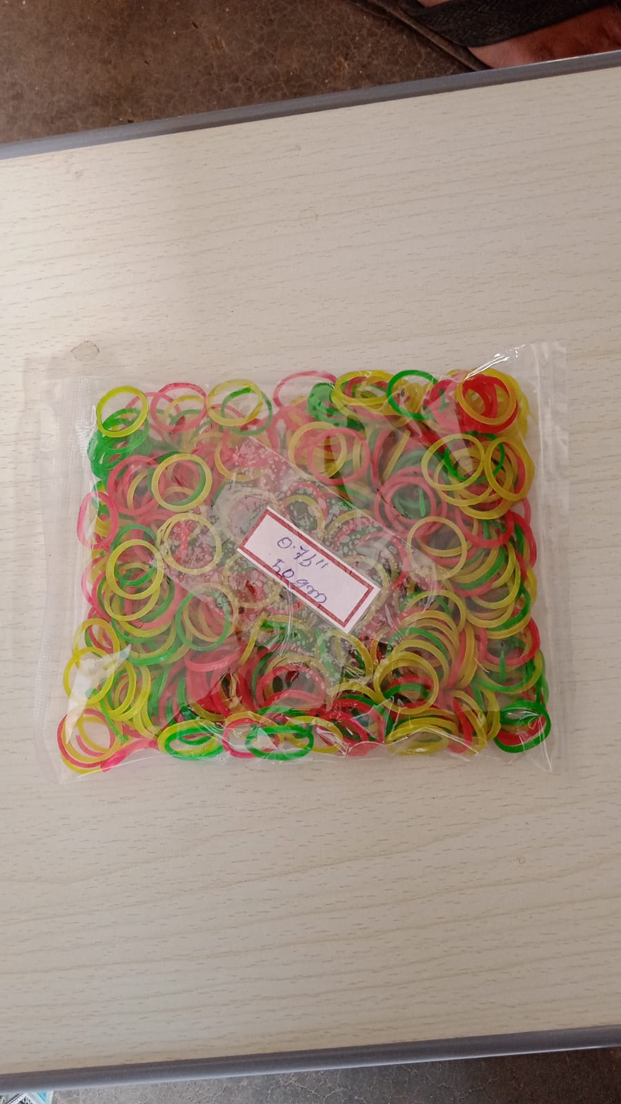 Rubber Band For Office/Home and Kitchen Accessories Item Products, Elastic Rubber Bands, Flexible Reusable Nylon Elastic Unbreakable, For Stationery, School  Multicolor (0.75 Inch, 50 GM) - Bhavnagar Deodap