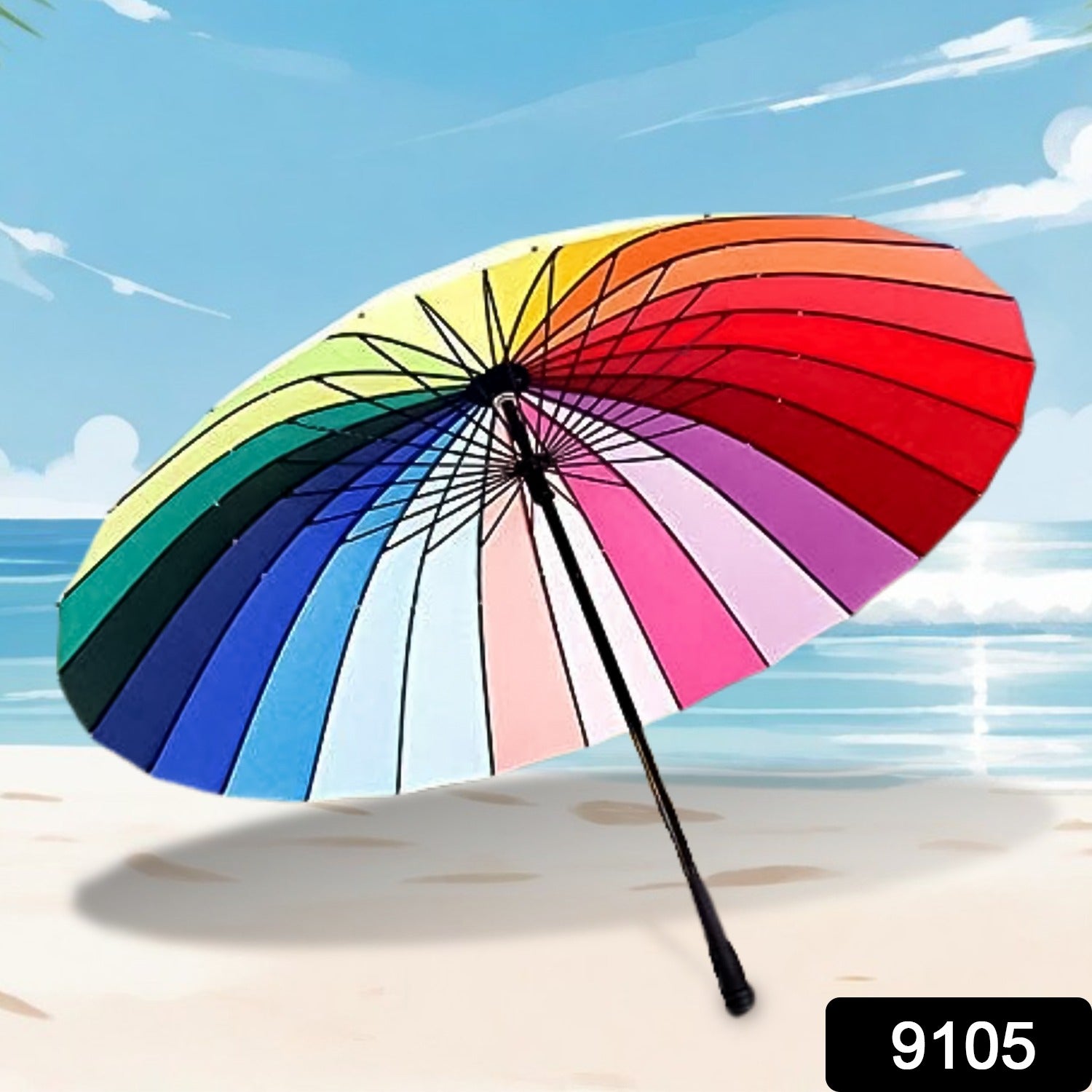 Rainbow Umbrella for Men & Women (Multicolor) - Bhavnagar Deodap