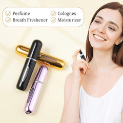 Portable Mini Perfume Refillable Atomizer Container, Portable Perfume Spray Bottle, Travel Perfume Scent Pump Case Fragrance Empty Spray Bottle for Traveling and Outgoing(5 ml) - Bhavnagar Deodap