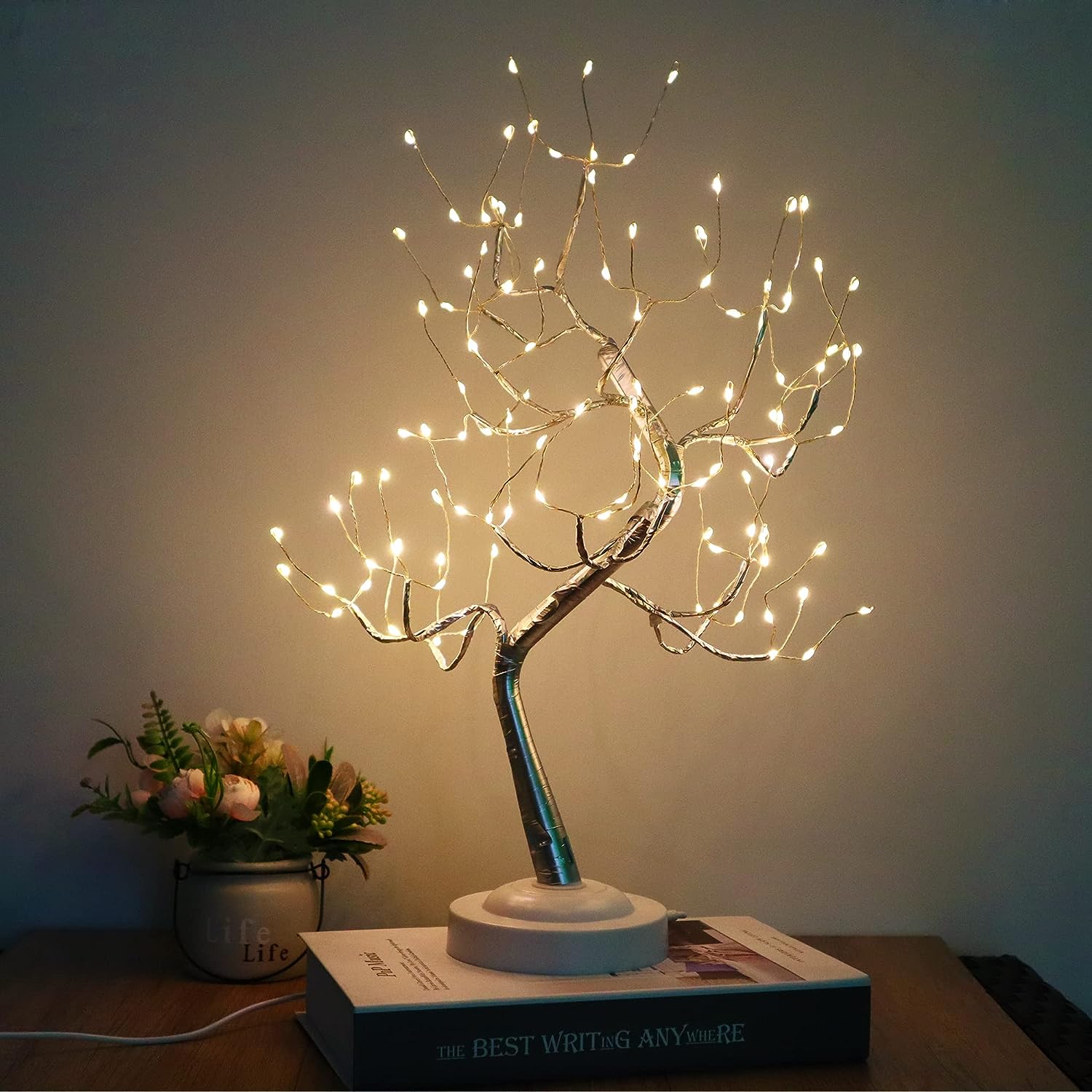 108 LED Birch Tree Lights Artificial Tabletop Fairy Tree Lamp Eight Lighting Modes USB or Battery Operated with Timer Decor for Bedroom Living Room Wedding Christmas Easter - Bhavnagar Deodap