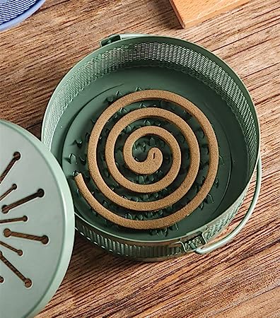 Decorative Mosquito Coil Holder Mosquito Coil Container, Incense Holder Safe Burning Coil Tray for Home Patio Pool Side Outdoor, Metal Tray - Bhavnagar Deodap