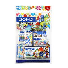 Doms Art Strokes Kit | Perfect Value Pack | Kit for Creative Minds | Gifting Range for Kids | Combination of 10 Stationery Items | Pack of 1 - Bhavnagar Deodap